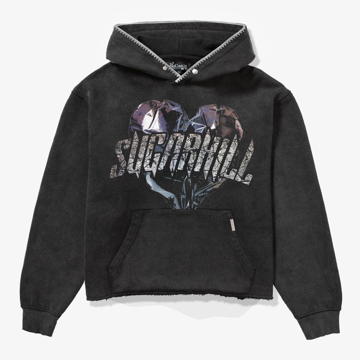 VAMPIRIC” RAW HEM HOODIE