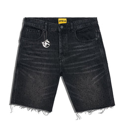 Rhinestone Jorts -  Black