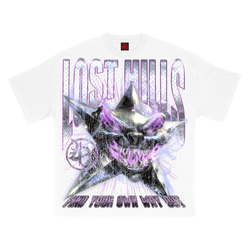 Lost Hills Star Tee - White/Purple