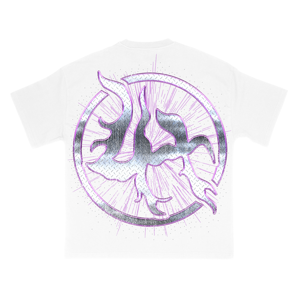 Lost Hills Star Tee - White/Purple