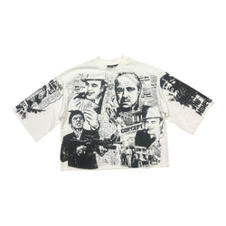 Scared $ Crop Tee - White