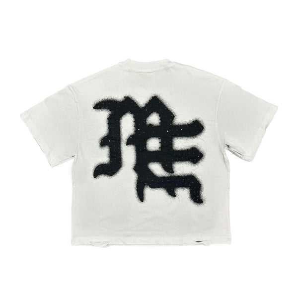 White End Rhinestone Tee