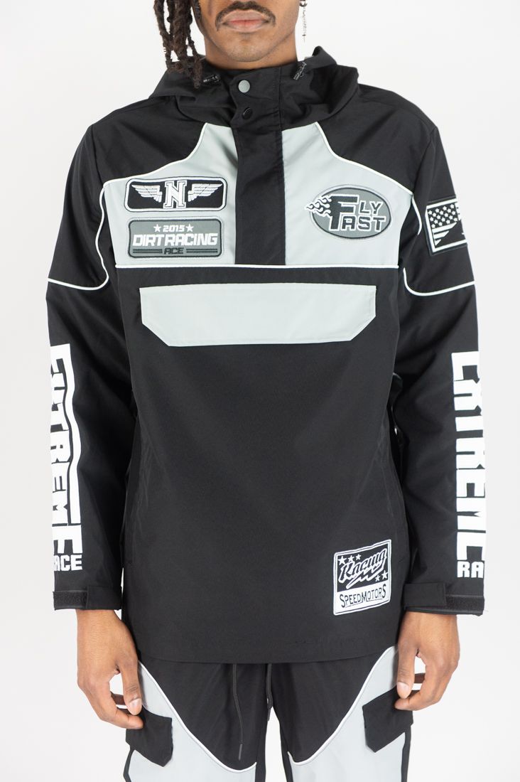 Racing Anorak Jacket - Blk/Grey