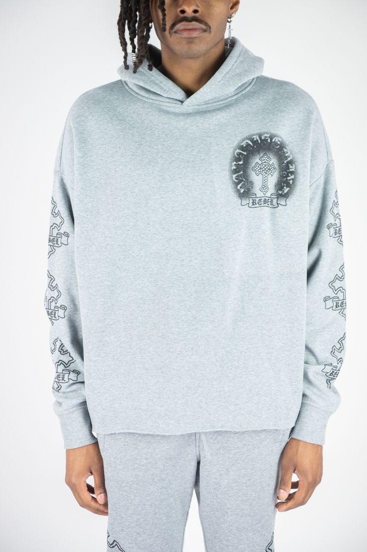 Rebel Cross Hoodie - Grey