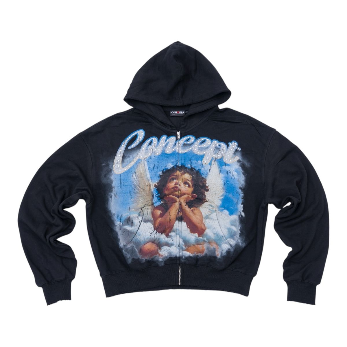 Angel Hoodie - Black/Blue