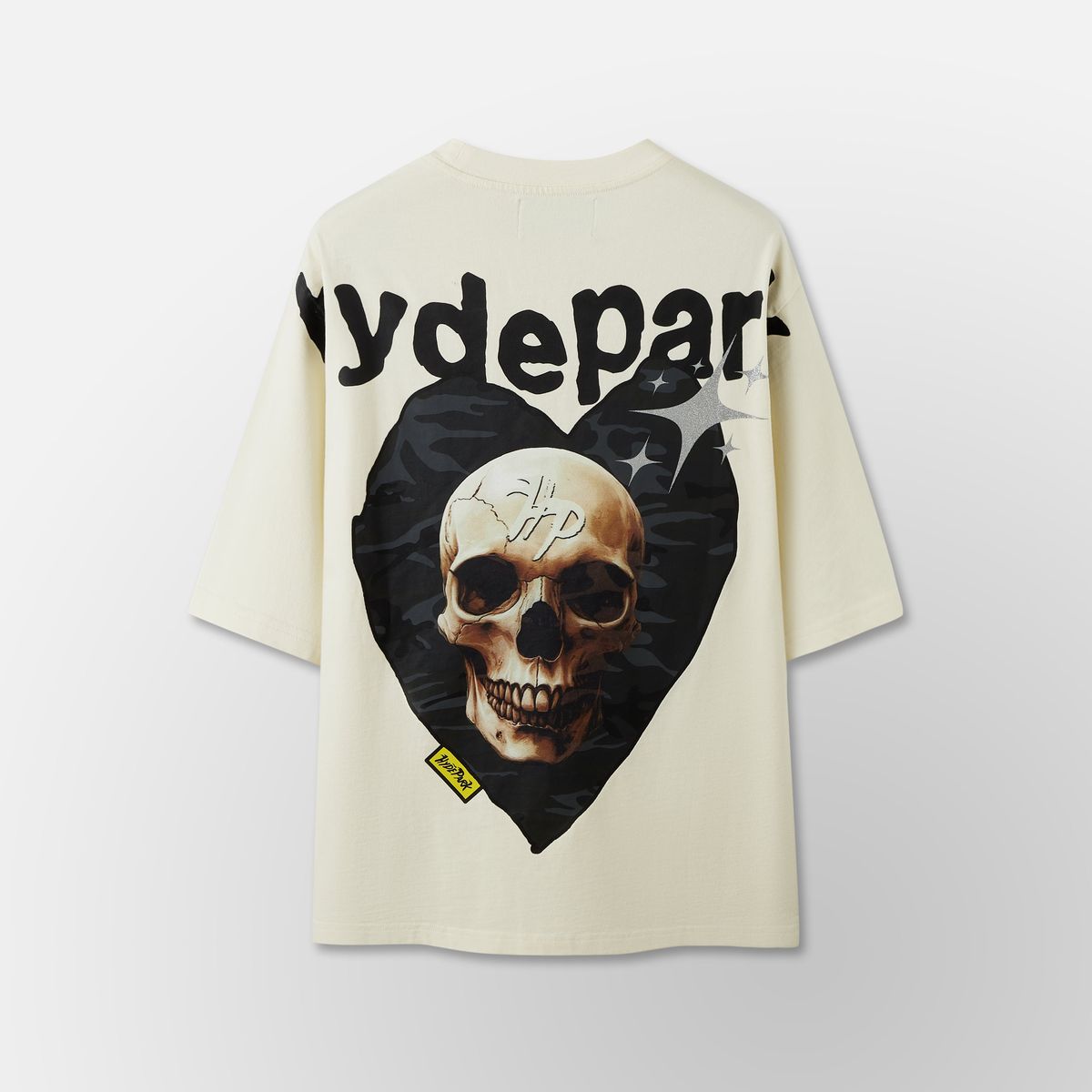 Power Skull Tee - Cream/ Blk Camo