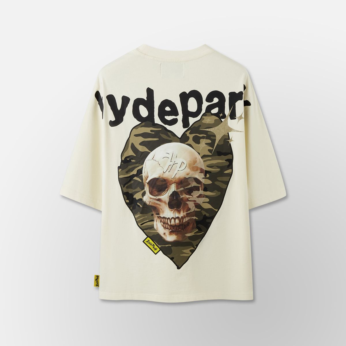 Power Skull Tee - Cream Camo
