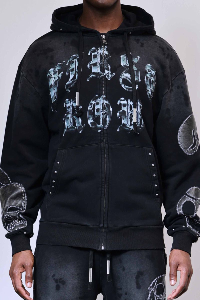 Wake Up Zip Up - Black