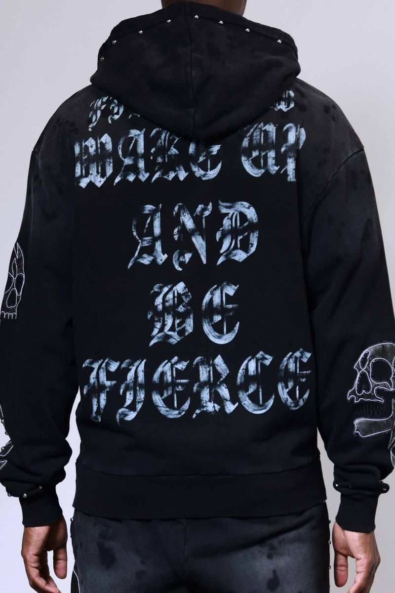 Wake Up Zip Up - Black