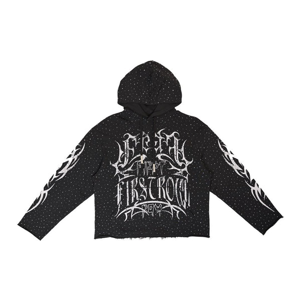 Y2K Tribal Zip Up - Black