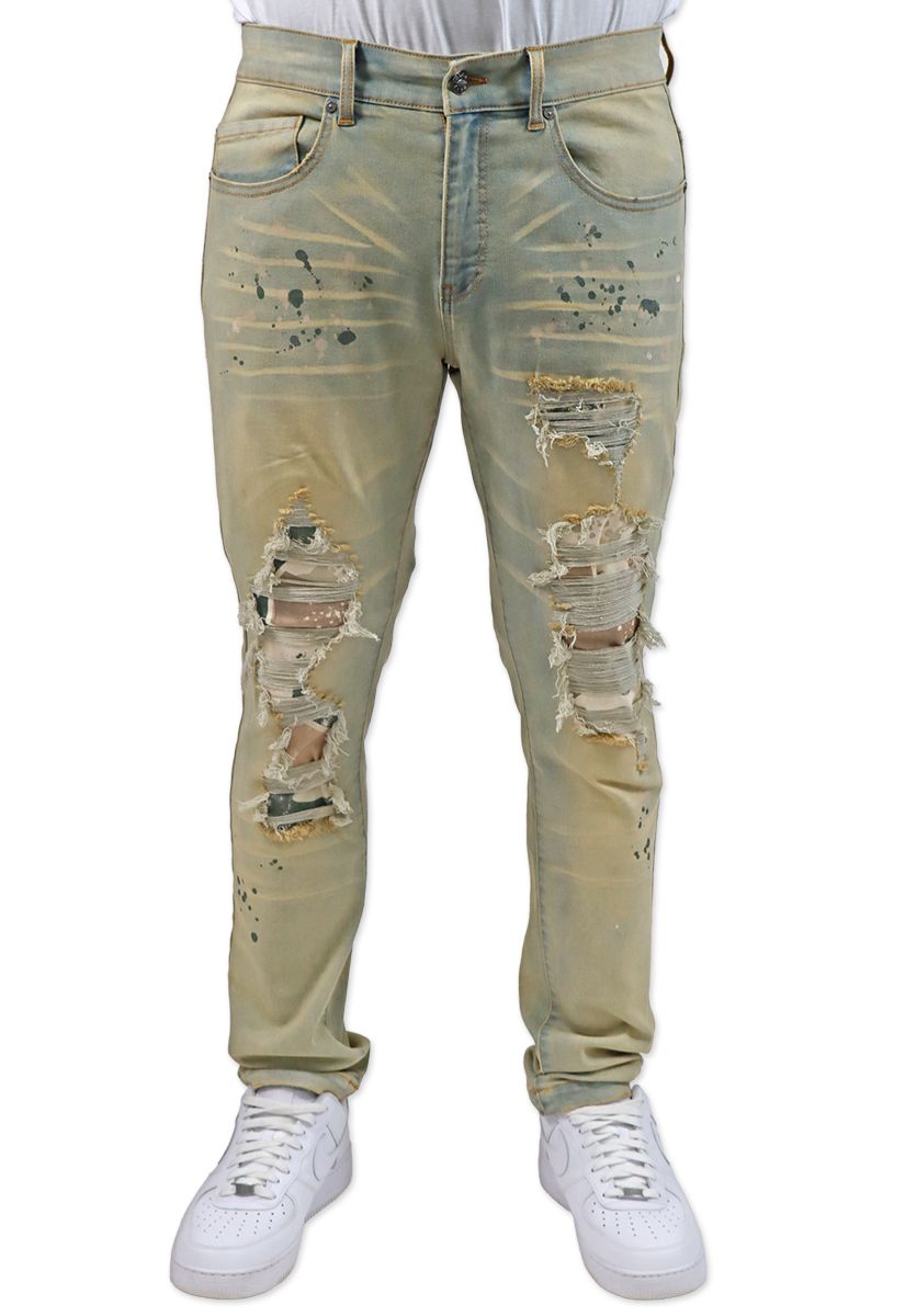 Military Olive Denim Jeans