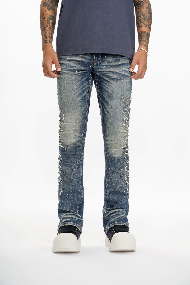 Lattice Stacked - Dark Blue