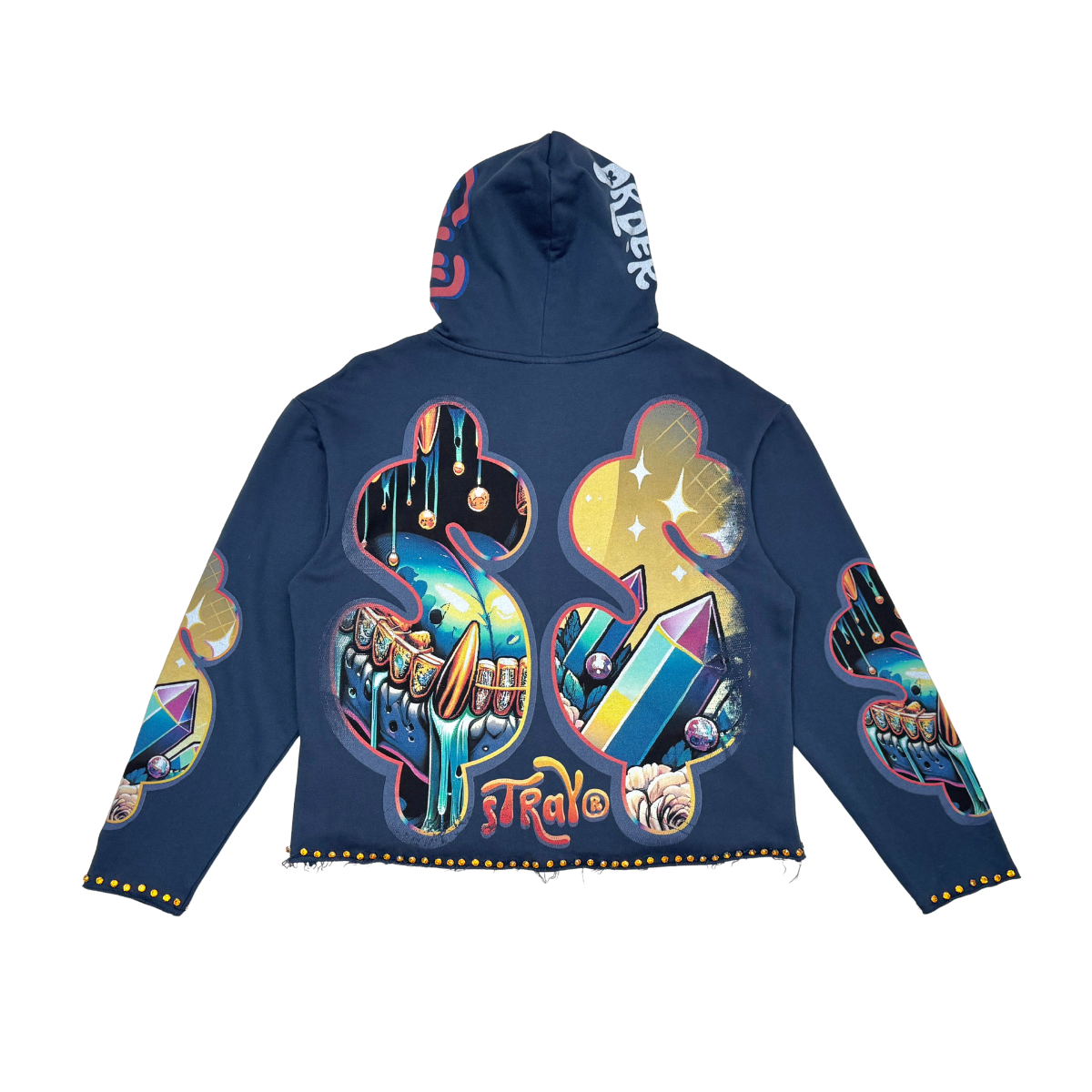 Treasure Skull Zip Up - Navy