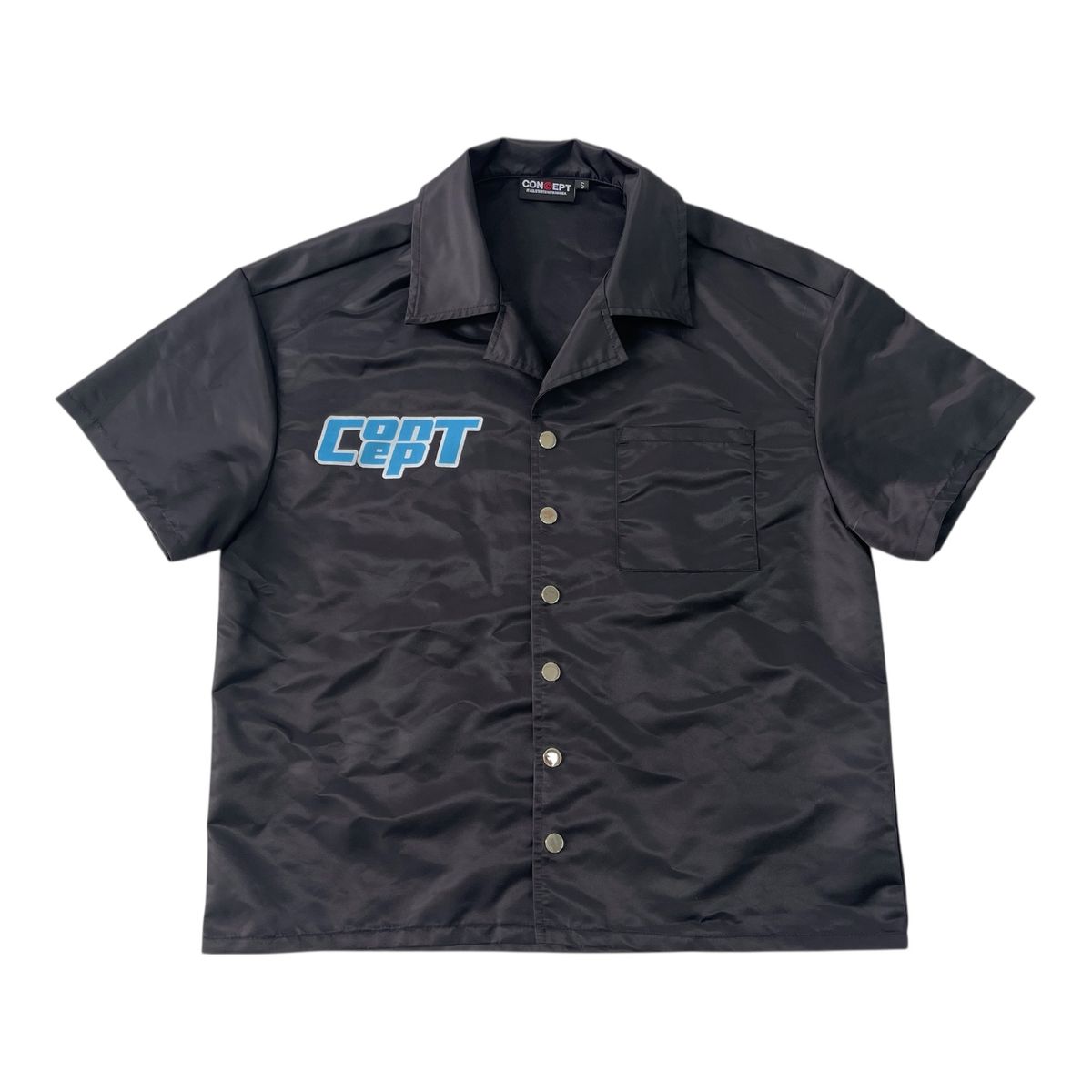 11 Button Shirt - Blk/Blue