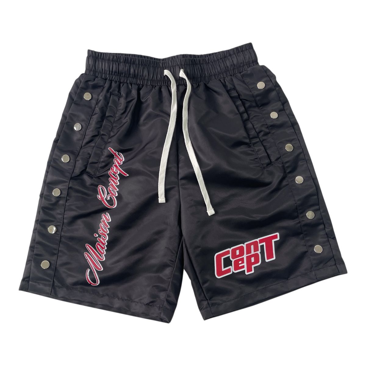11 Button Shorts - Blk/Red