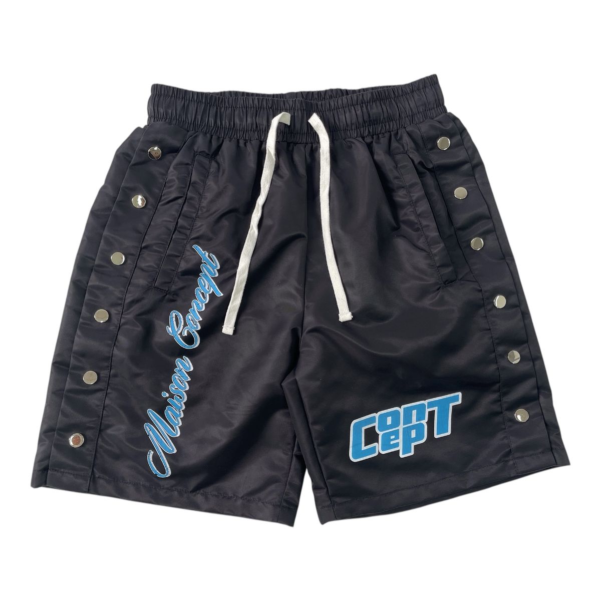 11 Button Shorts - Blk/Blue