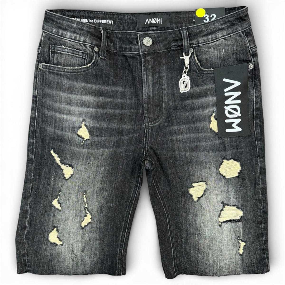 Scar Jean Short - Vtg Black