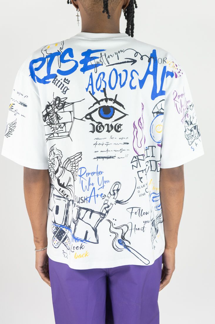 Rise Above All Tee - White/Purple