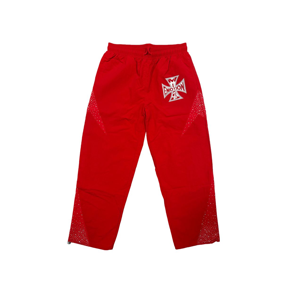 Mixed Emotion Nylon Pant - Red