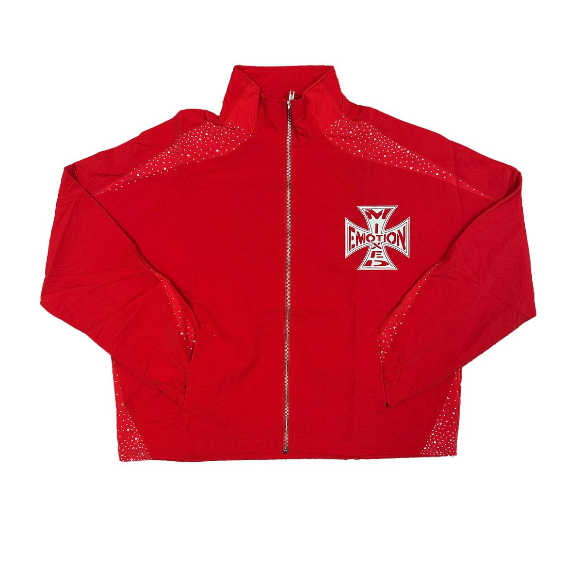 Mixed Emotion Nylon Jacket - Red