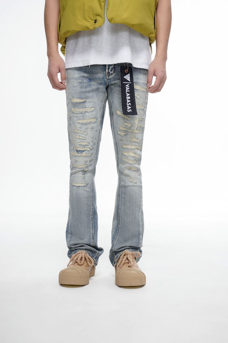 Sabotage Stacked Jean - Blue Washed