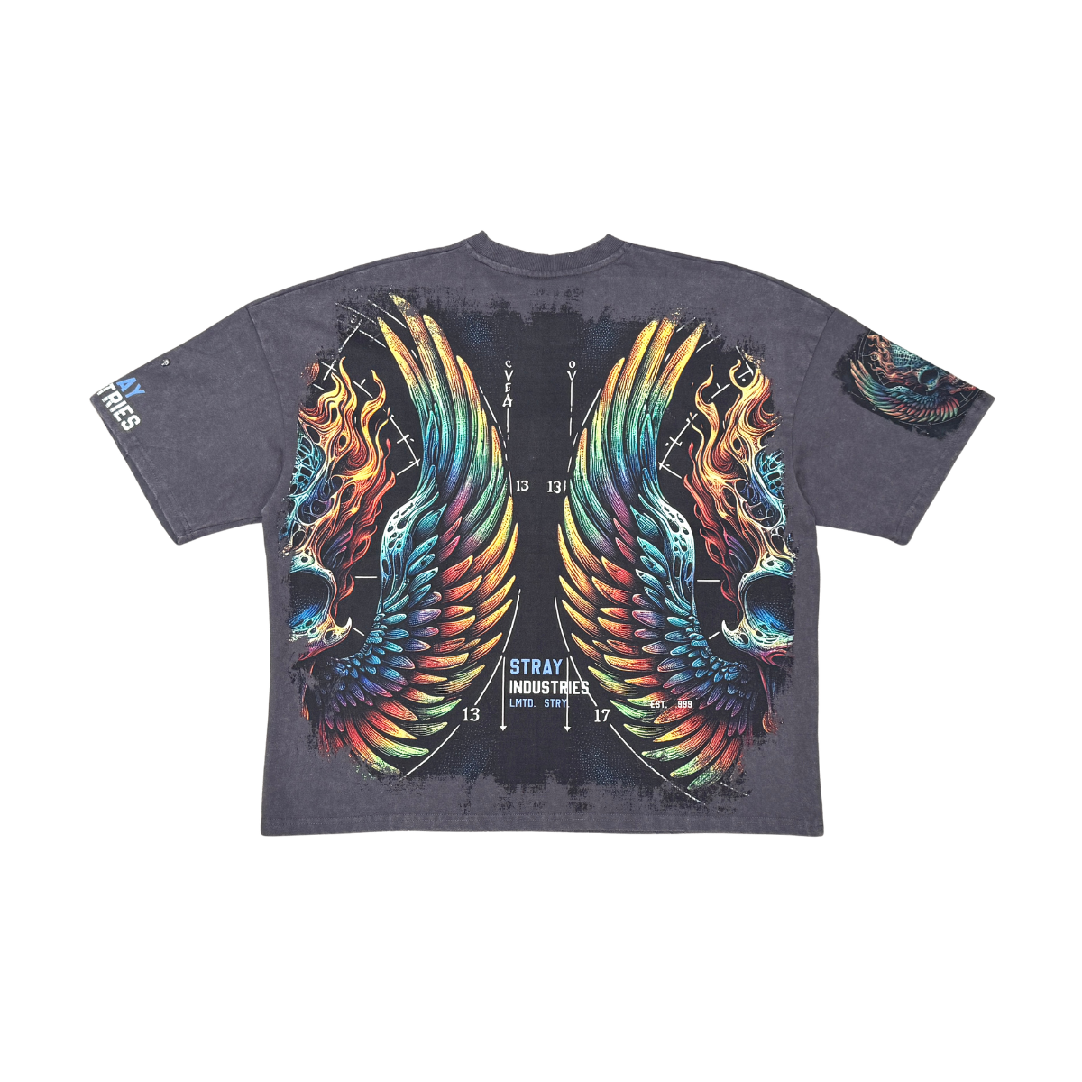 Flame Skull T-Shirt - Coal