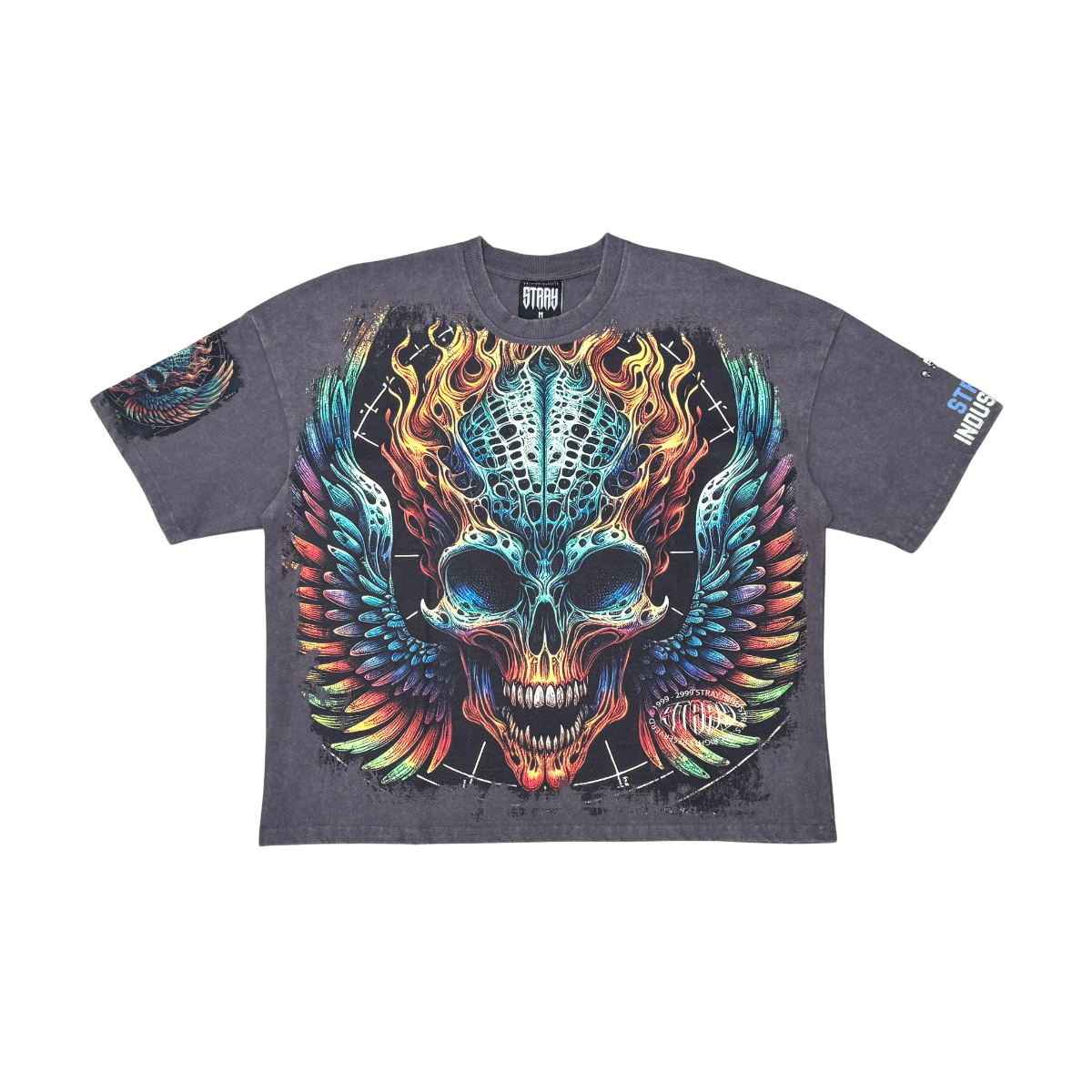 Flame Skull T-Shirt - Coal
