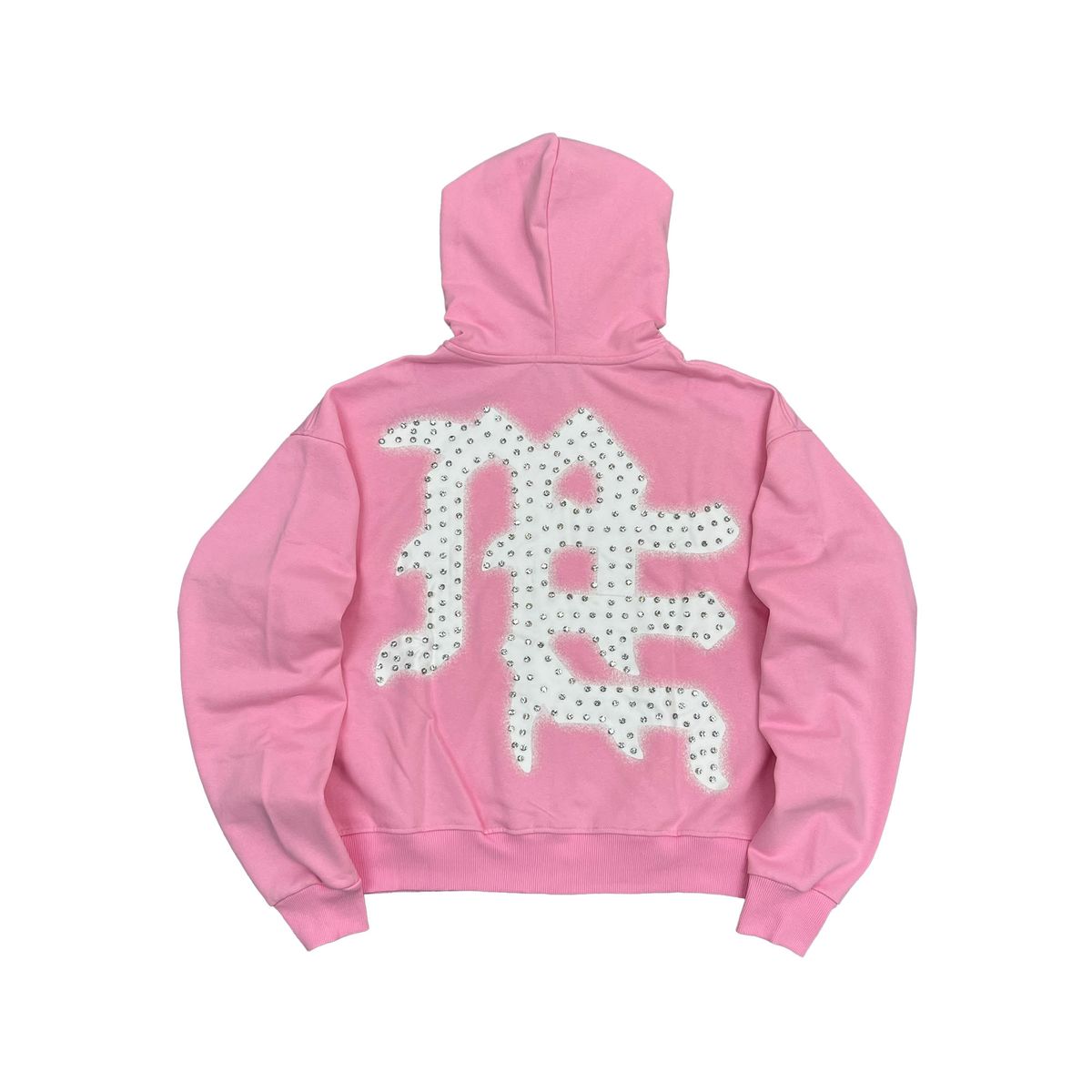 Rhinestone Hoodie - Pink