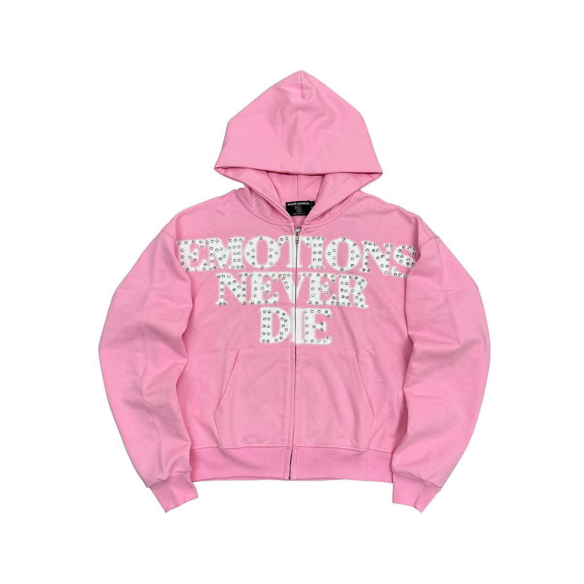 Rhinestone Hoodie - Pink