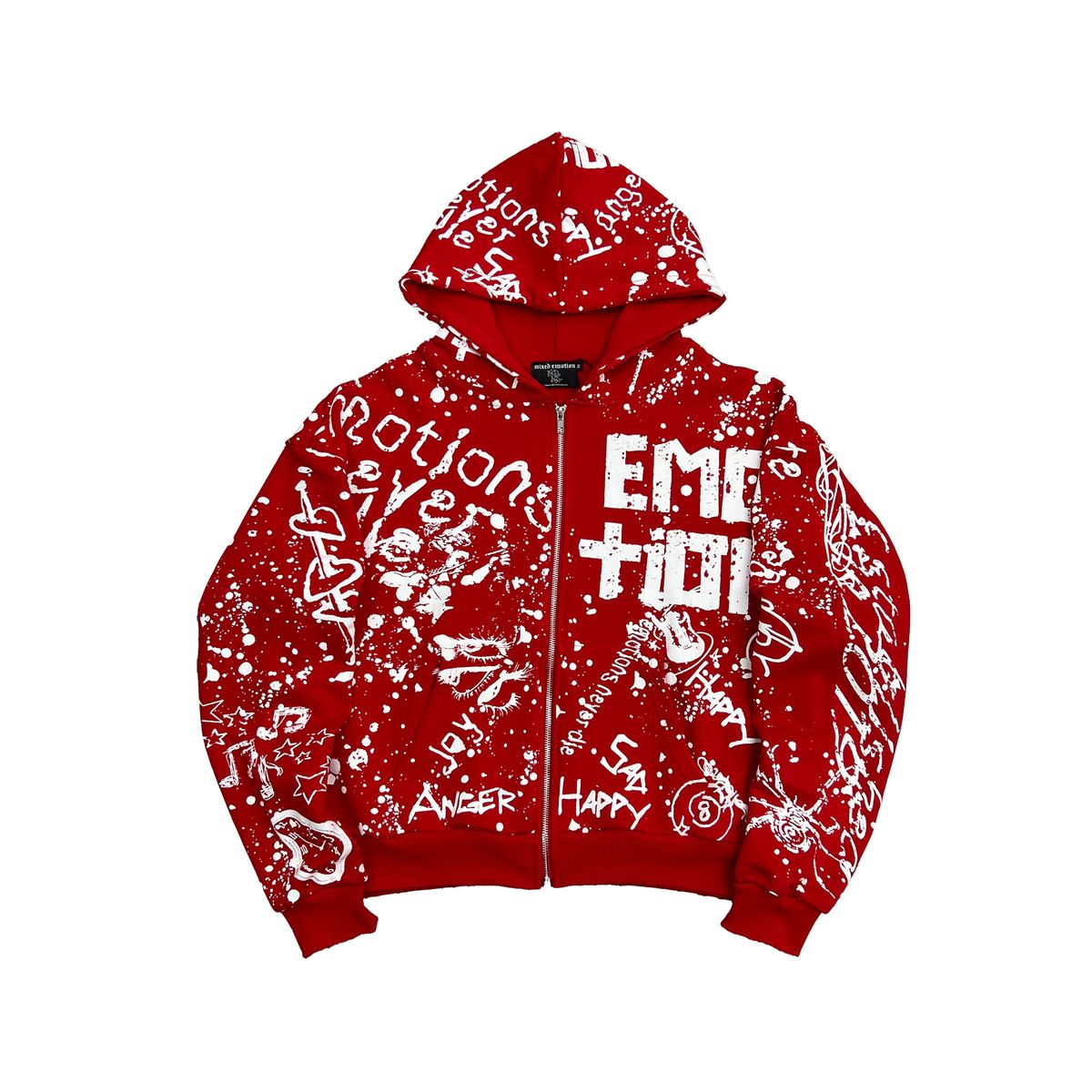 Graffiti Hoodie - Red