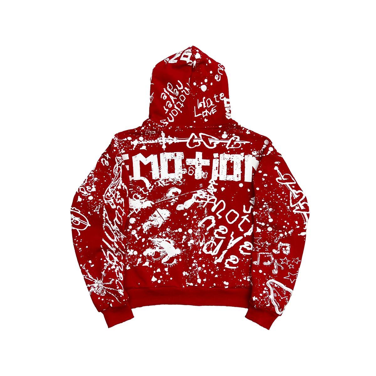 Graffiti Hoodie - Red