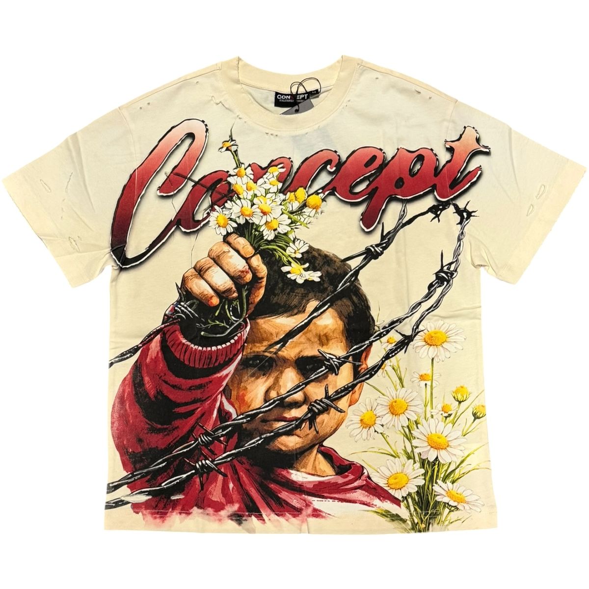 Flowers Tee - Cream
