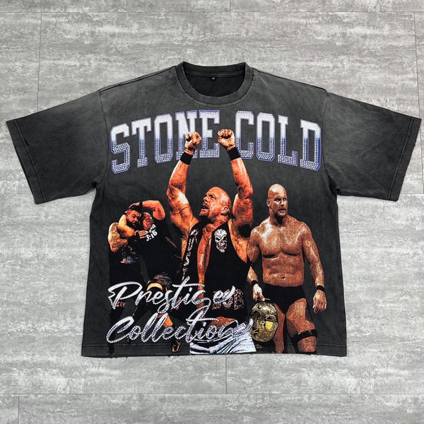 スポーツ選手 CINA&stone cold Stone Cold Tee - Black