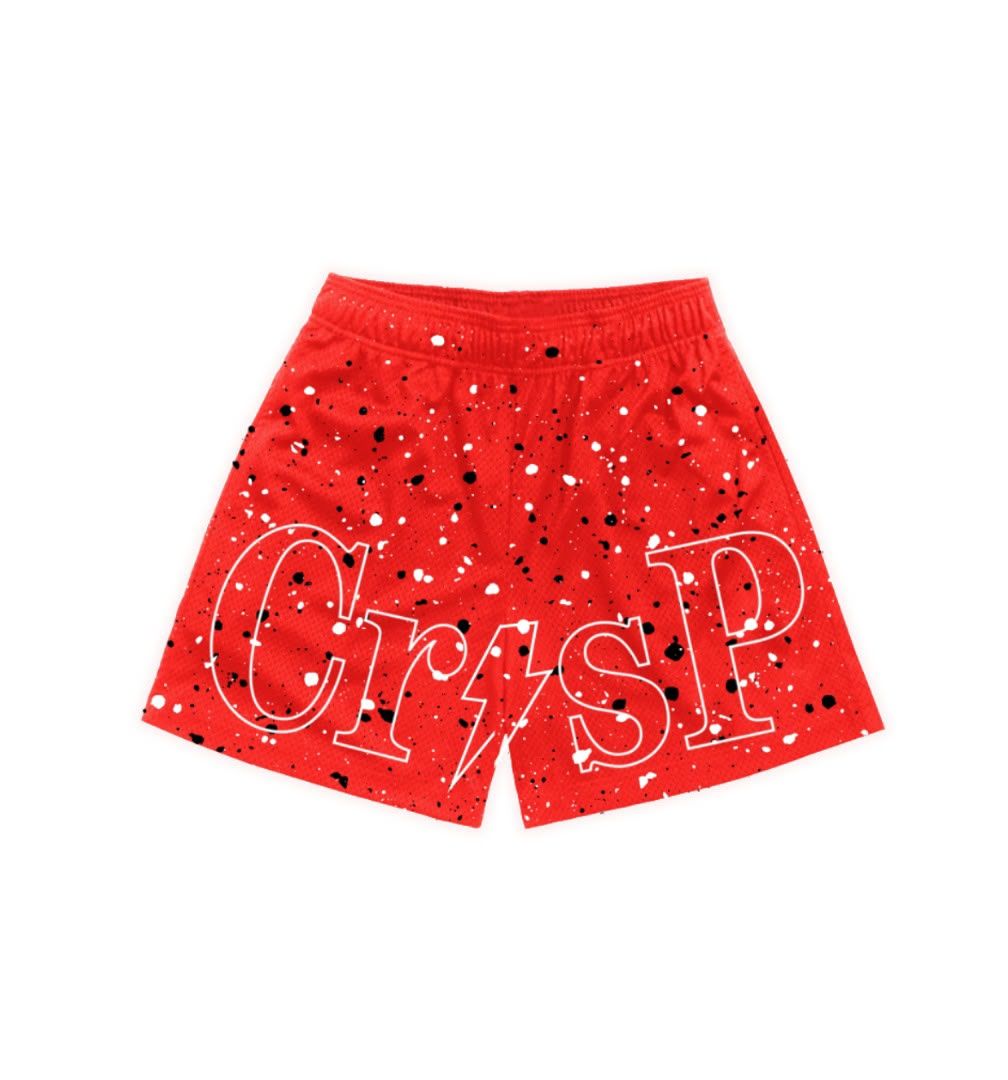 Crisp Splatter Short - Red