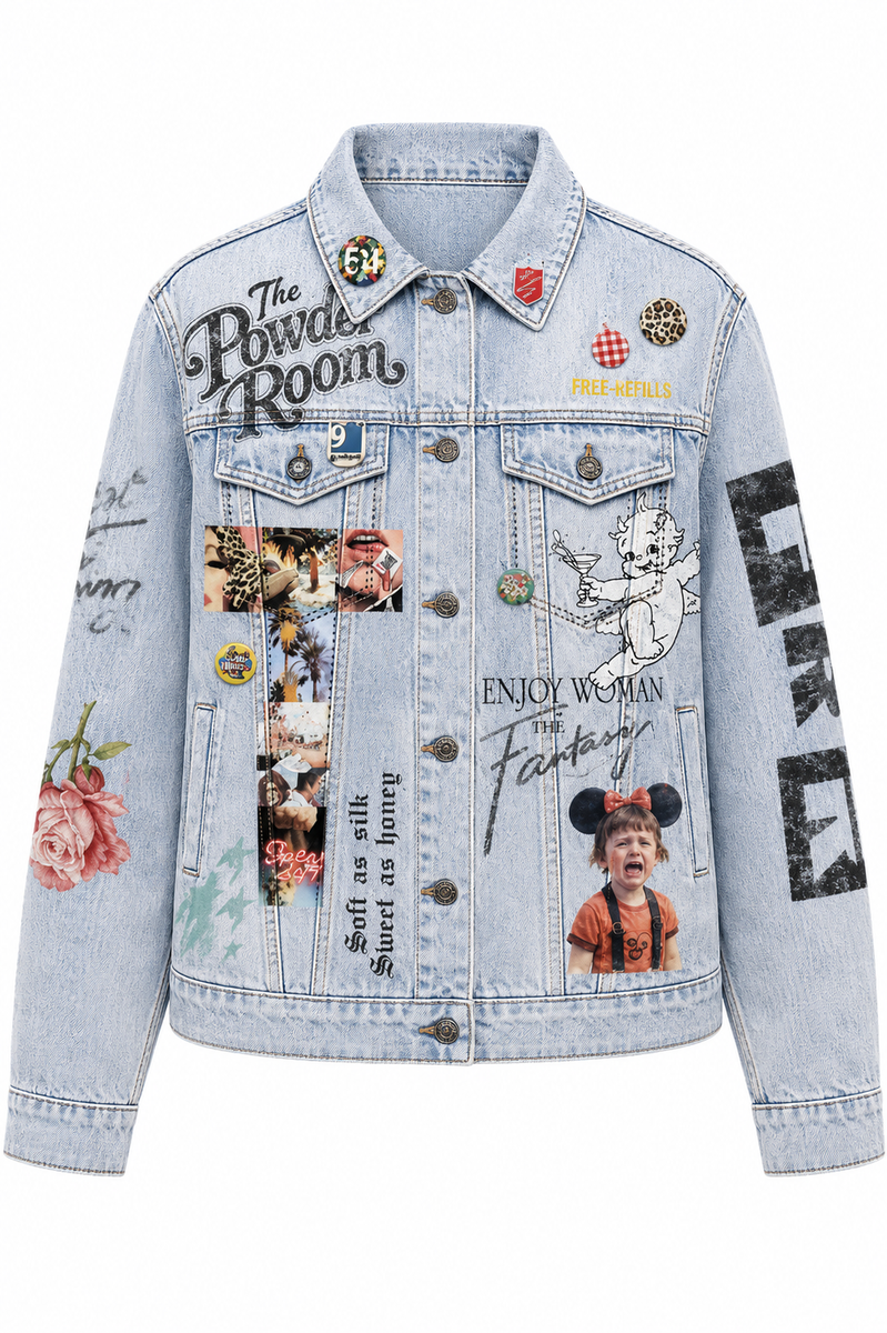 The powder room jacket blue