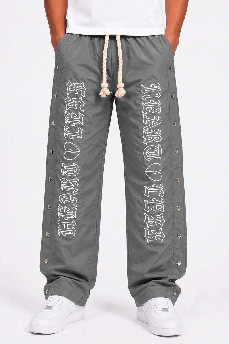 Heartless Nylon Track Pant - Grey