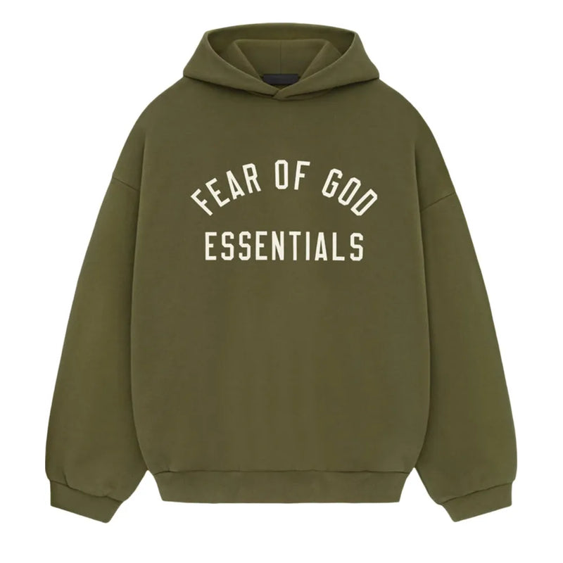 Fear Of God Essentials Hoodie Olive