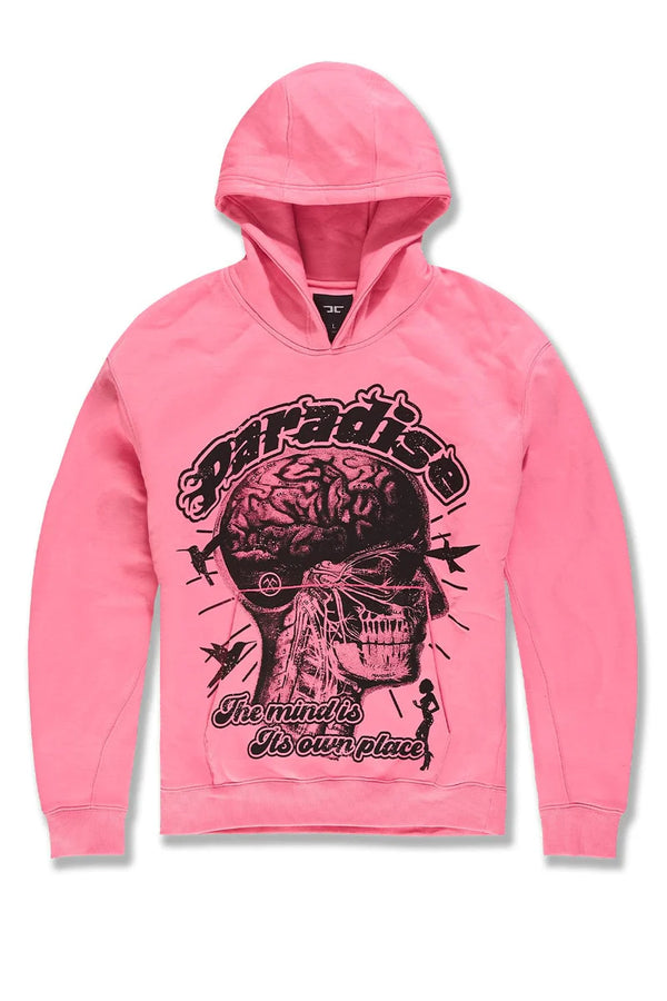 Cranial Paradise Pullover Hoodie pink