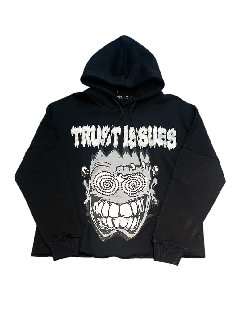 Trust Issues Cropped Hoodie - Multiple Colors