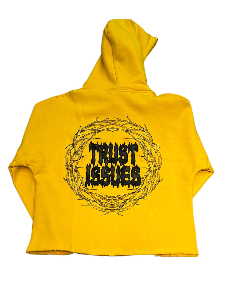 Trust Issues Cropped Hoodie - Multiple Colors