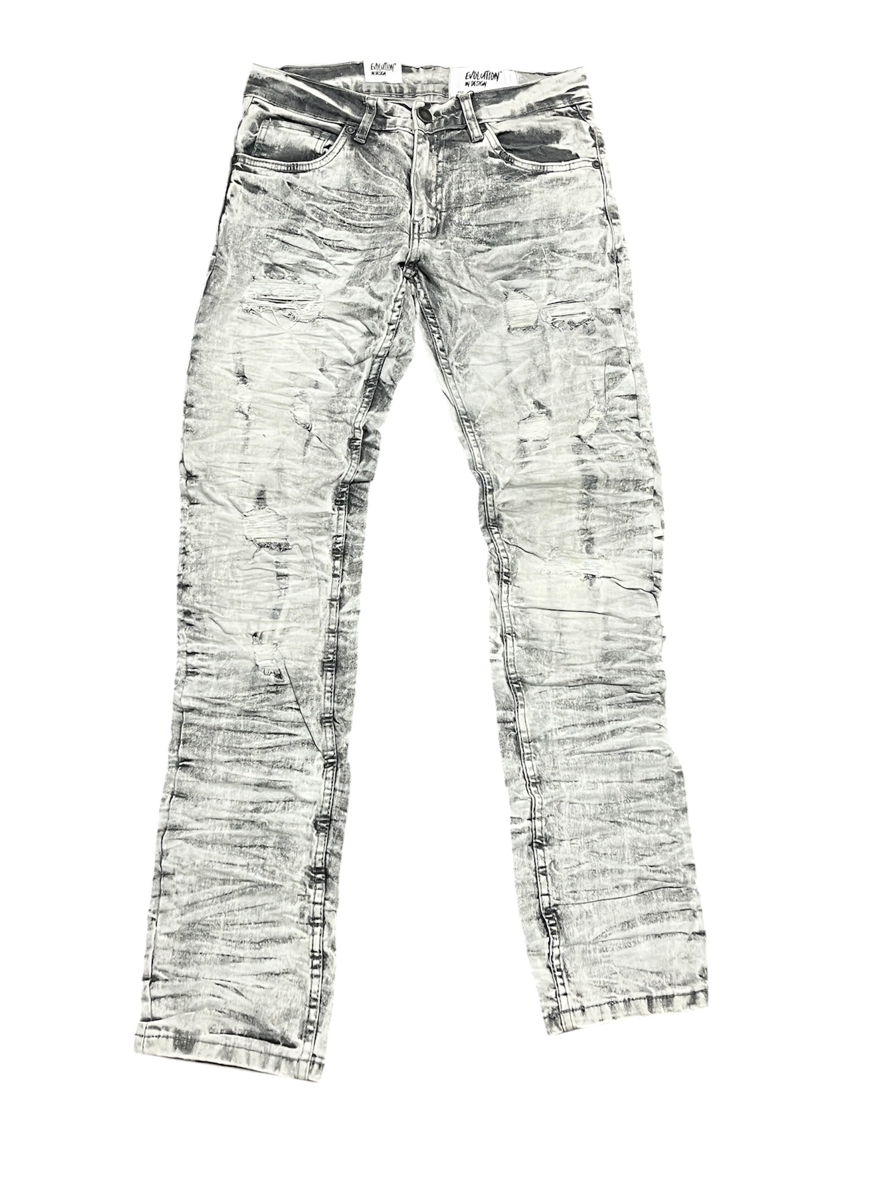 Evolution Tiger Wash Jean - Grey Wash