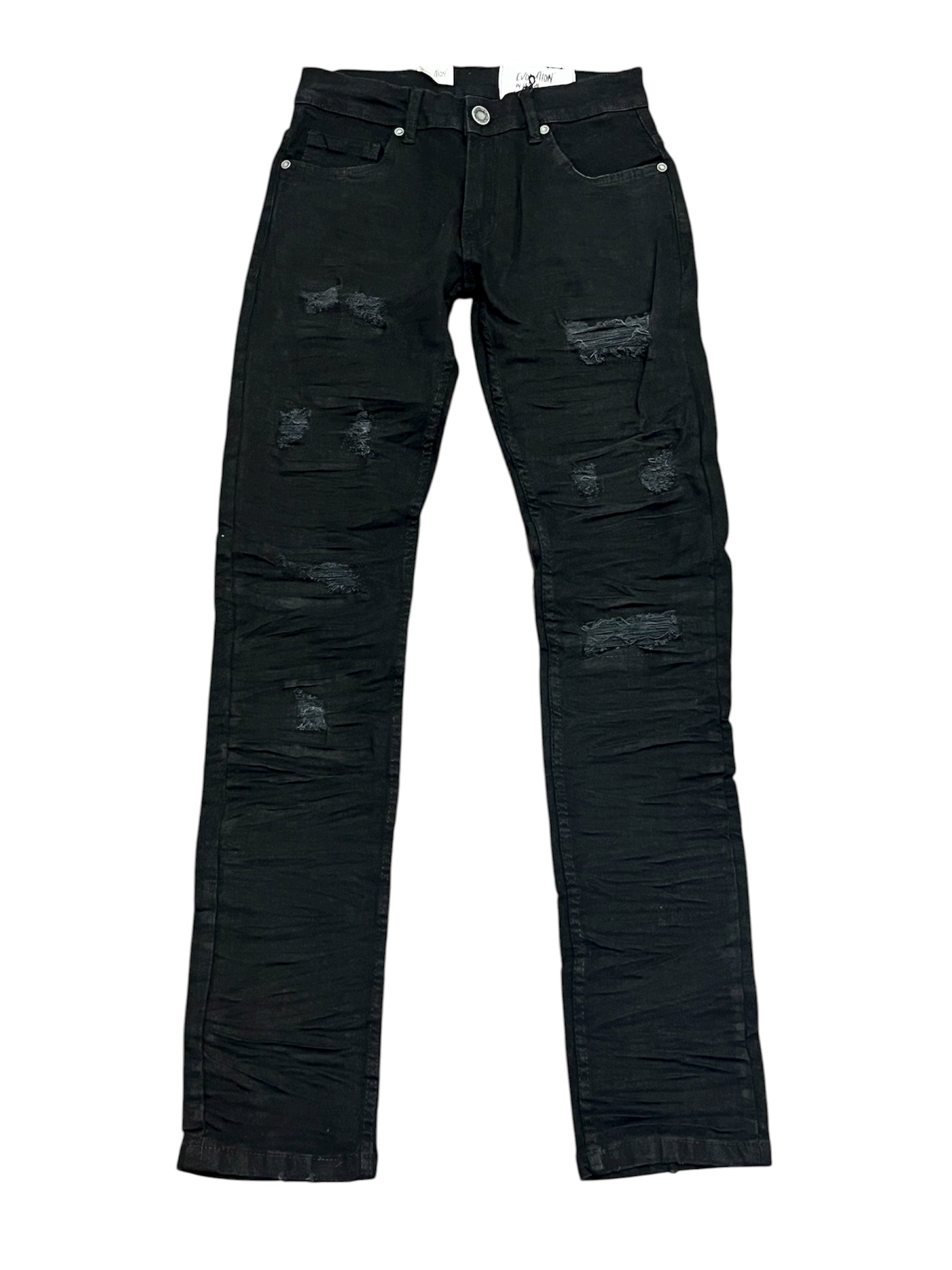 Evolution Tiger Wash Jeans - Black