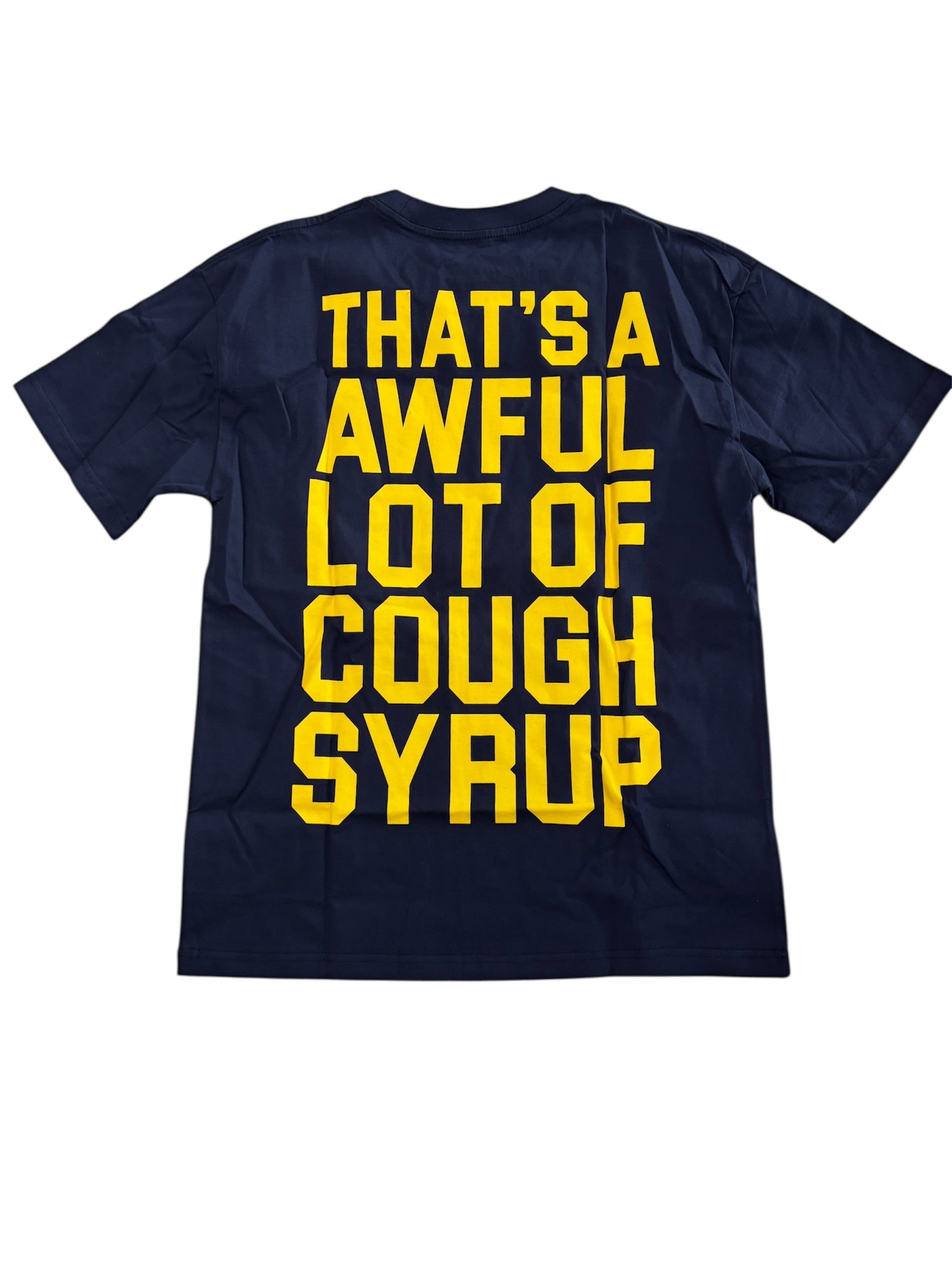 Cough Syrup Tee - Navy Yellow