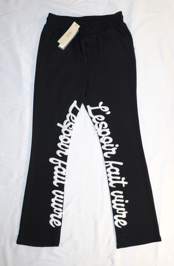 Stacked Joggers - BLK/WHT