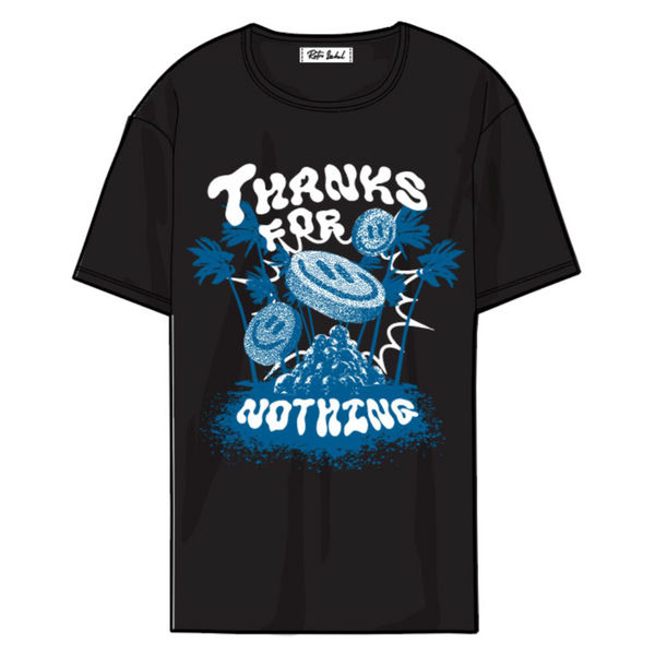 Thanks For Nothing Tee - Blue/Black