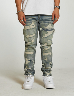 Atlantic Denim - Sand Distressed