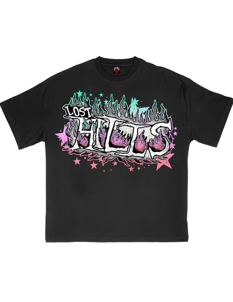 Lost Hills Flames Tee - Black