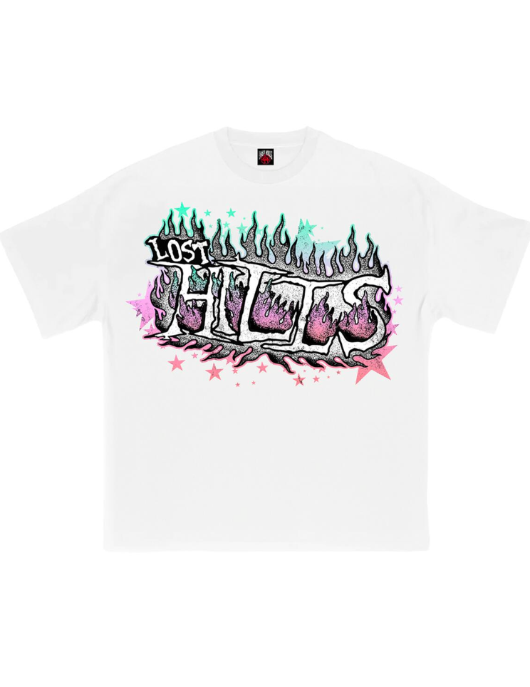 Lost Hills Flames Tee - White