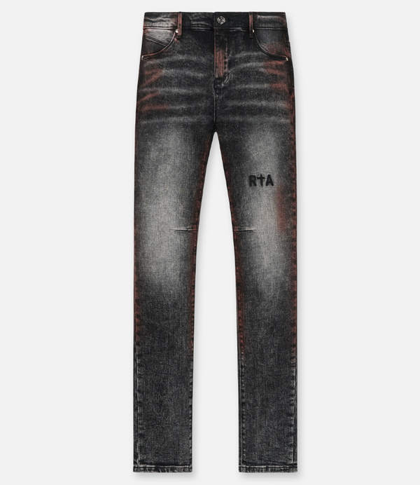 Clayton Charcoal Acid Red Wash