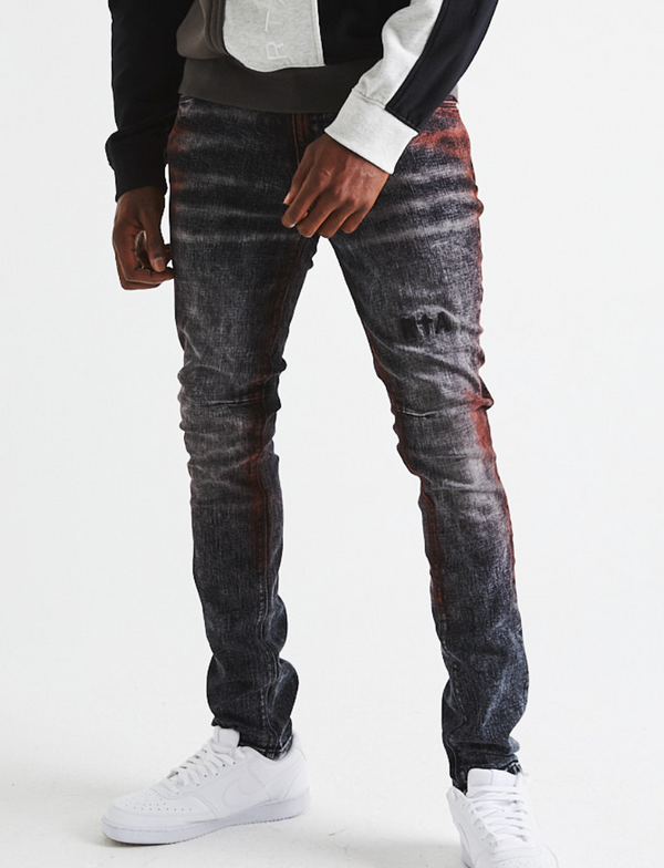 Clayton Charcoal Acid Red Wash